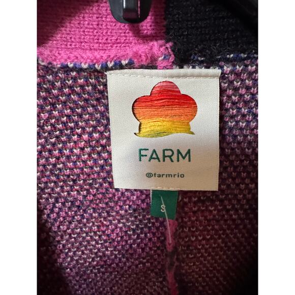 FARM Rio Mixed Snake Mushroom Cardigan - Size Small (new) - Picture 3 of 5